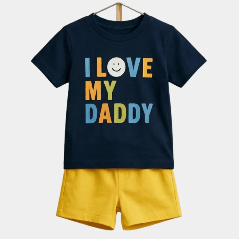 Blue & Yellow T-Shirt & Shorts Set