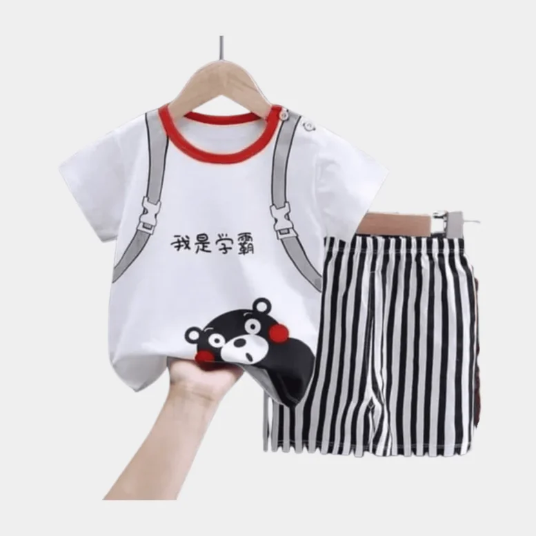Teddy Bear Peek-a-Boo T-Shirt & Shorts Set